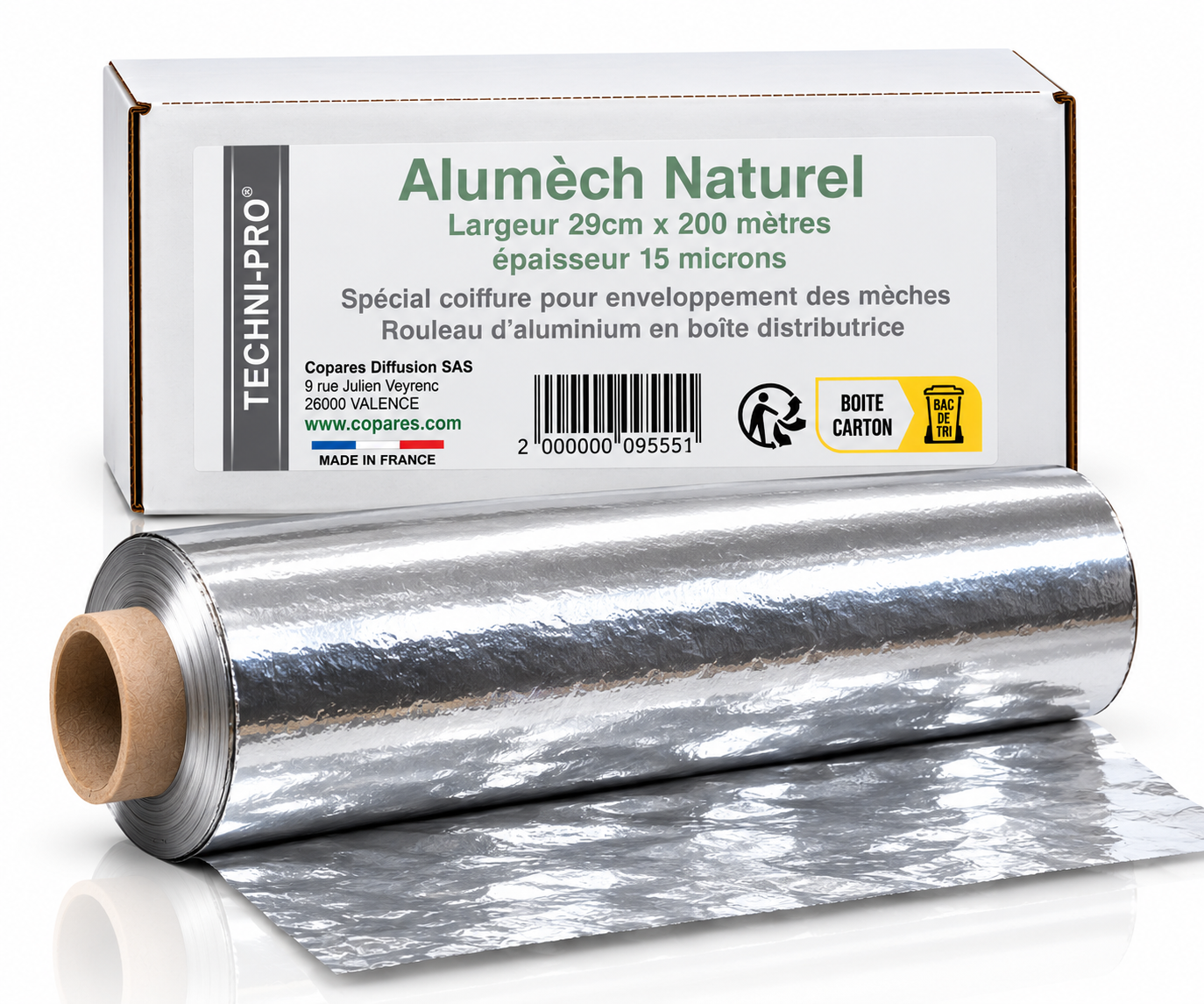 Alumech naturel 15microns rouleau 29cm 200m